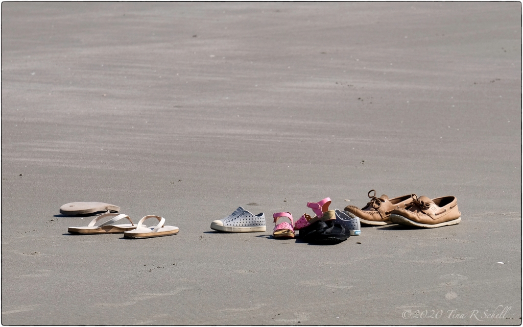 shoes on beach