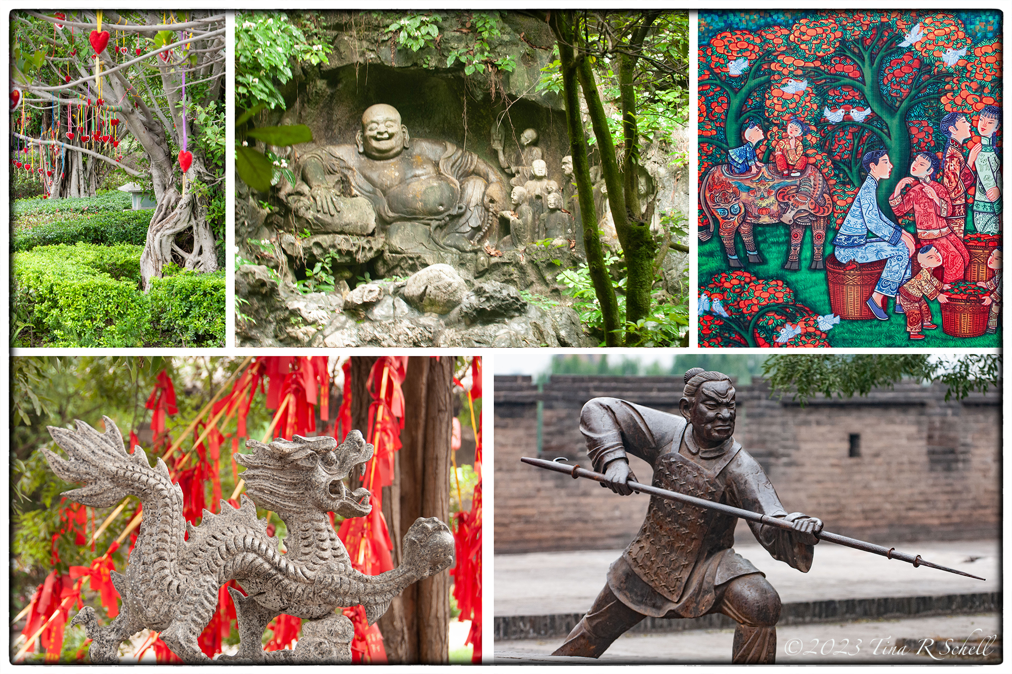 china, art, dragon, warrior, Buddha
